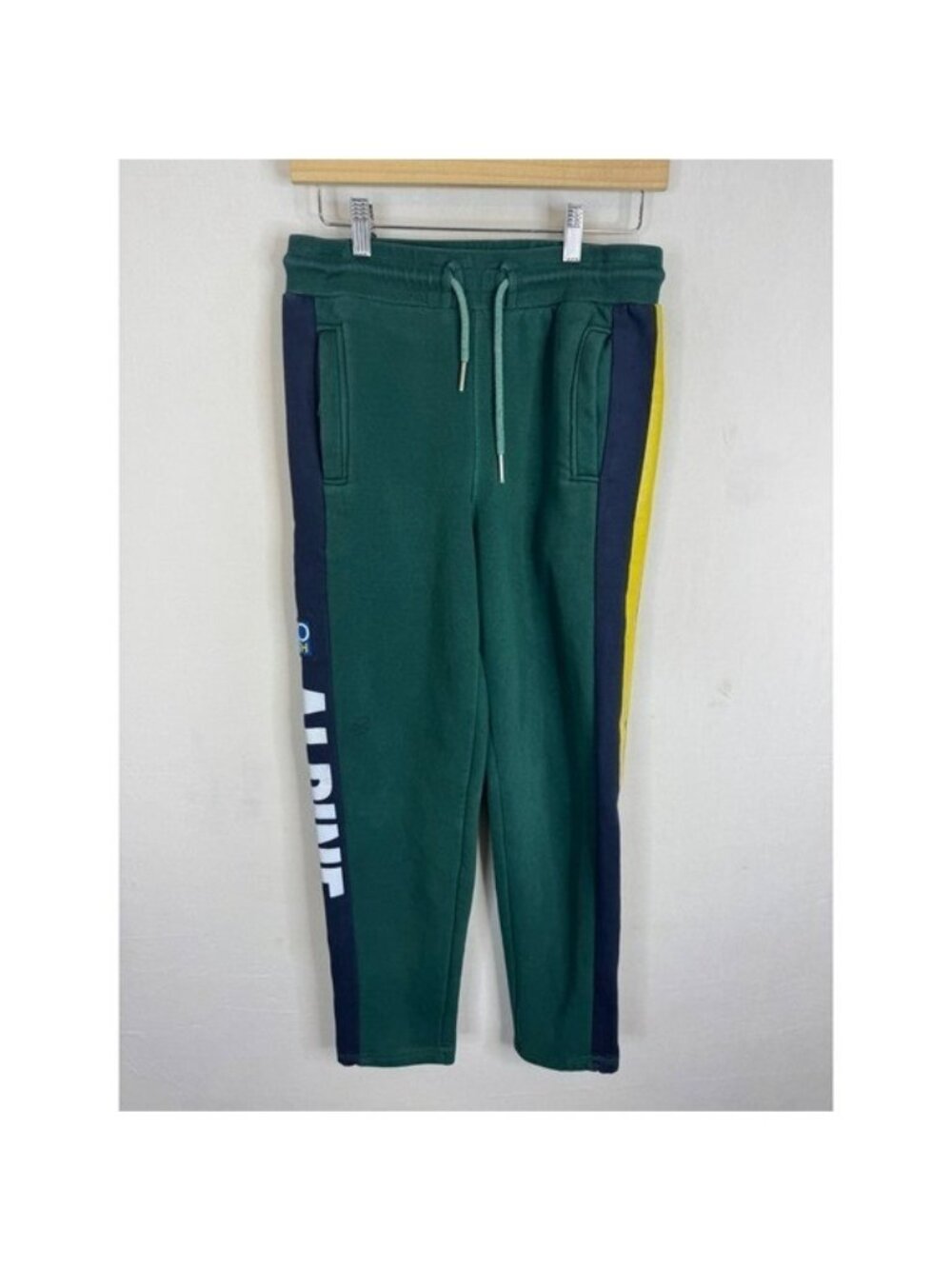Polo Ralph Lauren Hi Tech Alpine Sweatpants Green Navy Yellow Mens Medium